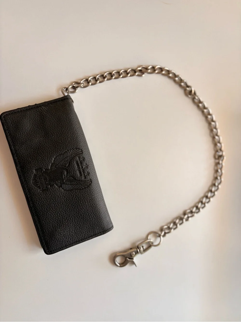 Harley-Davidson Men's Liberty Eagle Trucker Bi-Fold Leather Wallet